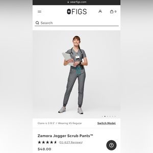 SOLD-FIGS Clothing Zamora Jogger Scrub Pants-Graphite Gray-Regular-Small